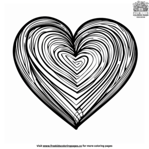 Solid Heart Coloring Pages