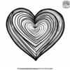 3D Heart Coloring Pages