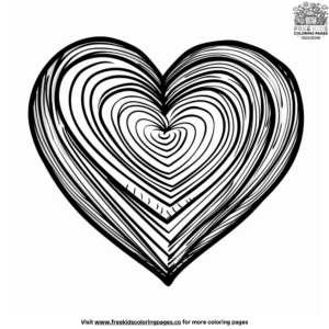 Sculptural Heart Coloring Pages