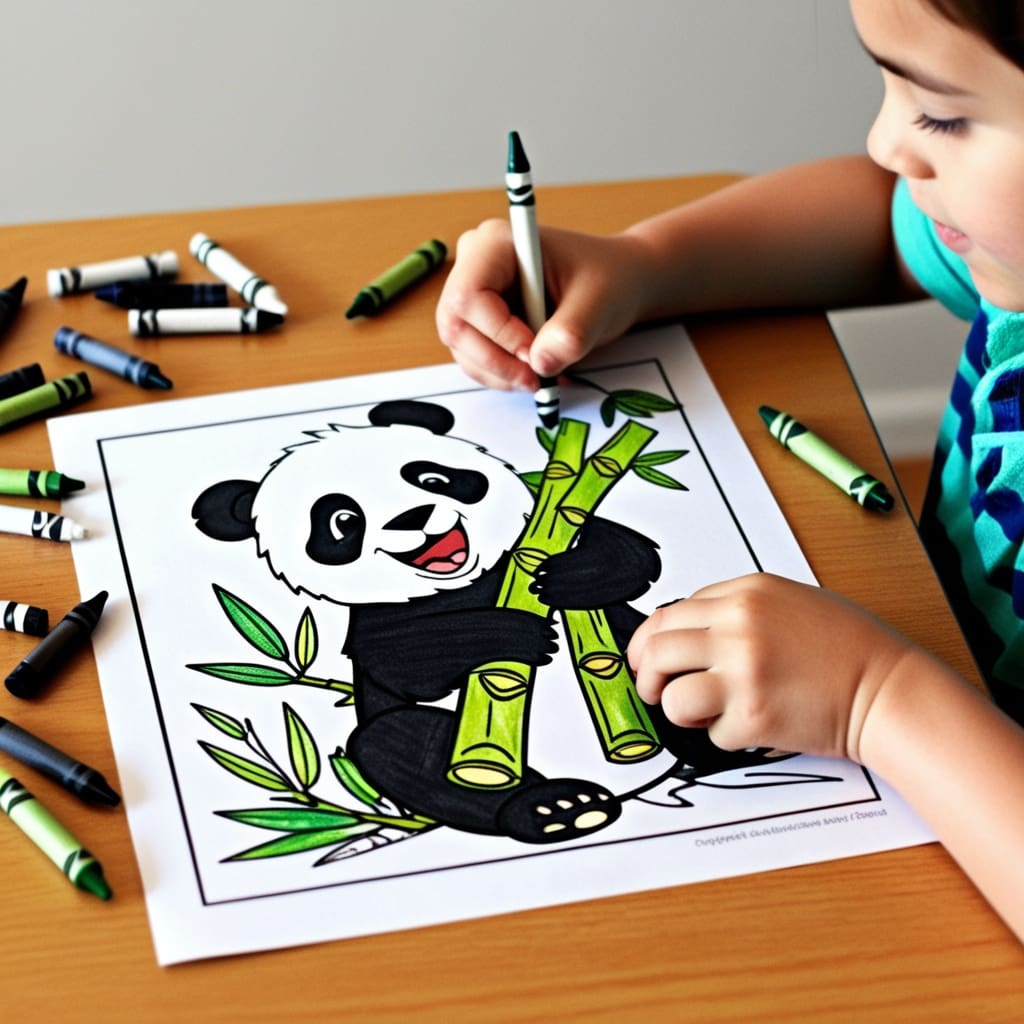 Panda coloring pages 2