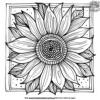 Sunflower Portrait Coloring Pages