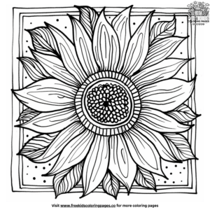 Abstract Sunflower Coloring Pages