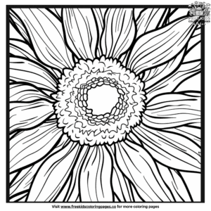 Sunflower frame coloring pages