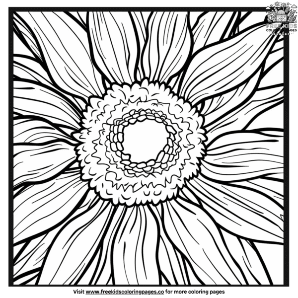 Sunflower frame coloring pages