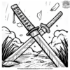 Ninja Sword Coloring Pages