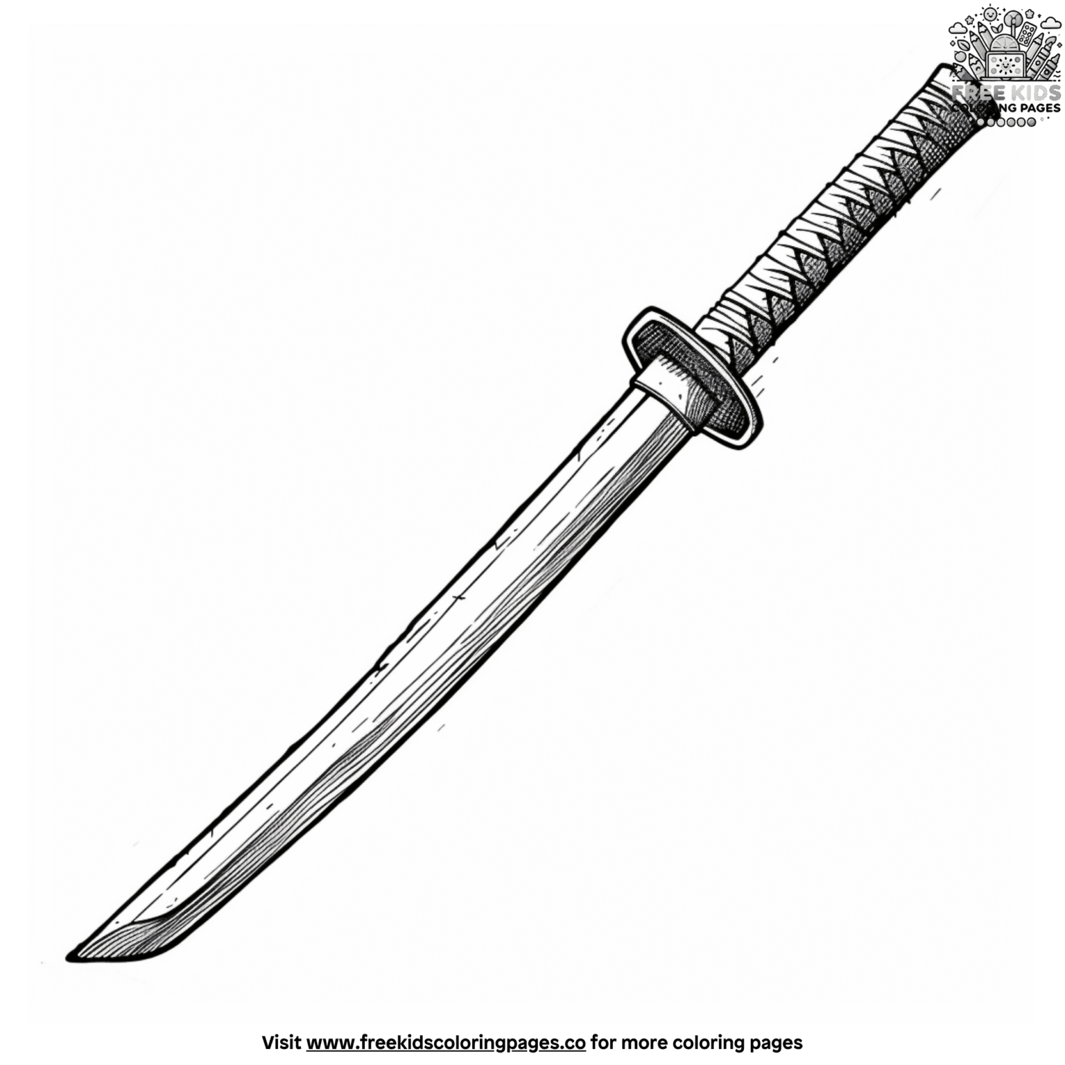 Free Katana Ninja Sword Coloring Pages For Kids