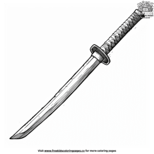 Warrior Ninja Sword Coloring Pages