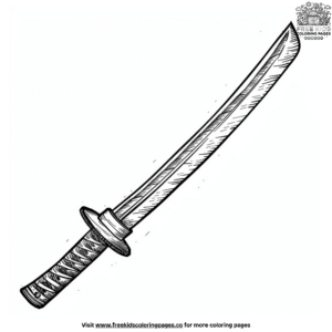 Katana ninja sword coloring pages