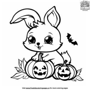 Cute animal halloween coloring pages