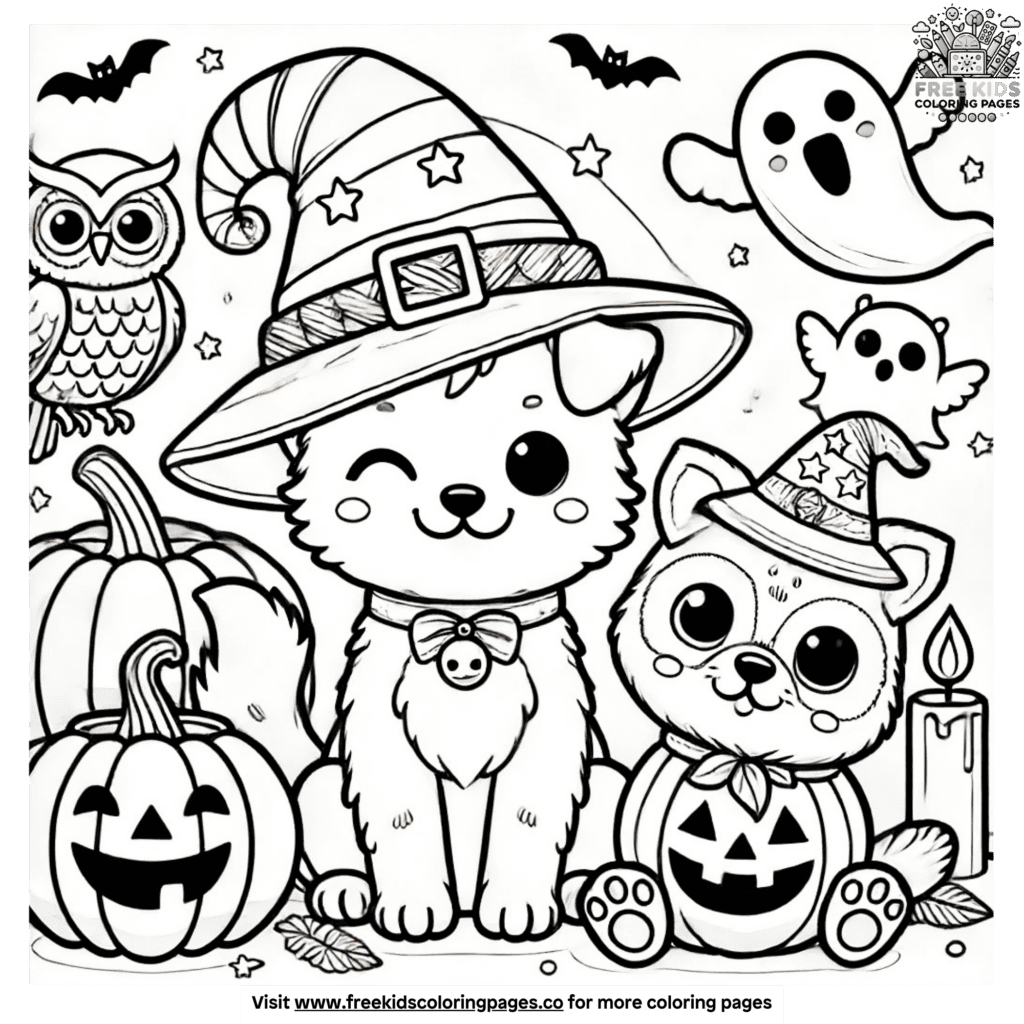 Playful Cartoon Halloween Coloring Pages For All Ages