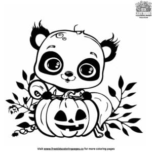 Lovable animal halloween coloring pages