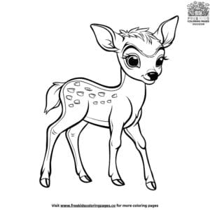 Baby Deer Coloring Pages