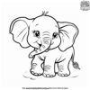 Charming Baby Elephant Coloring Pages