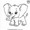 Elegant Baby Elephant Coloring Pages