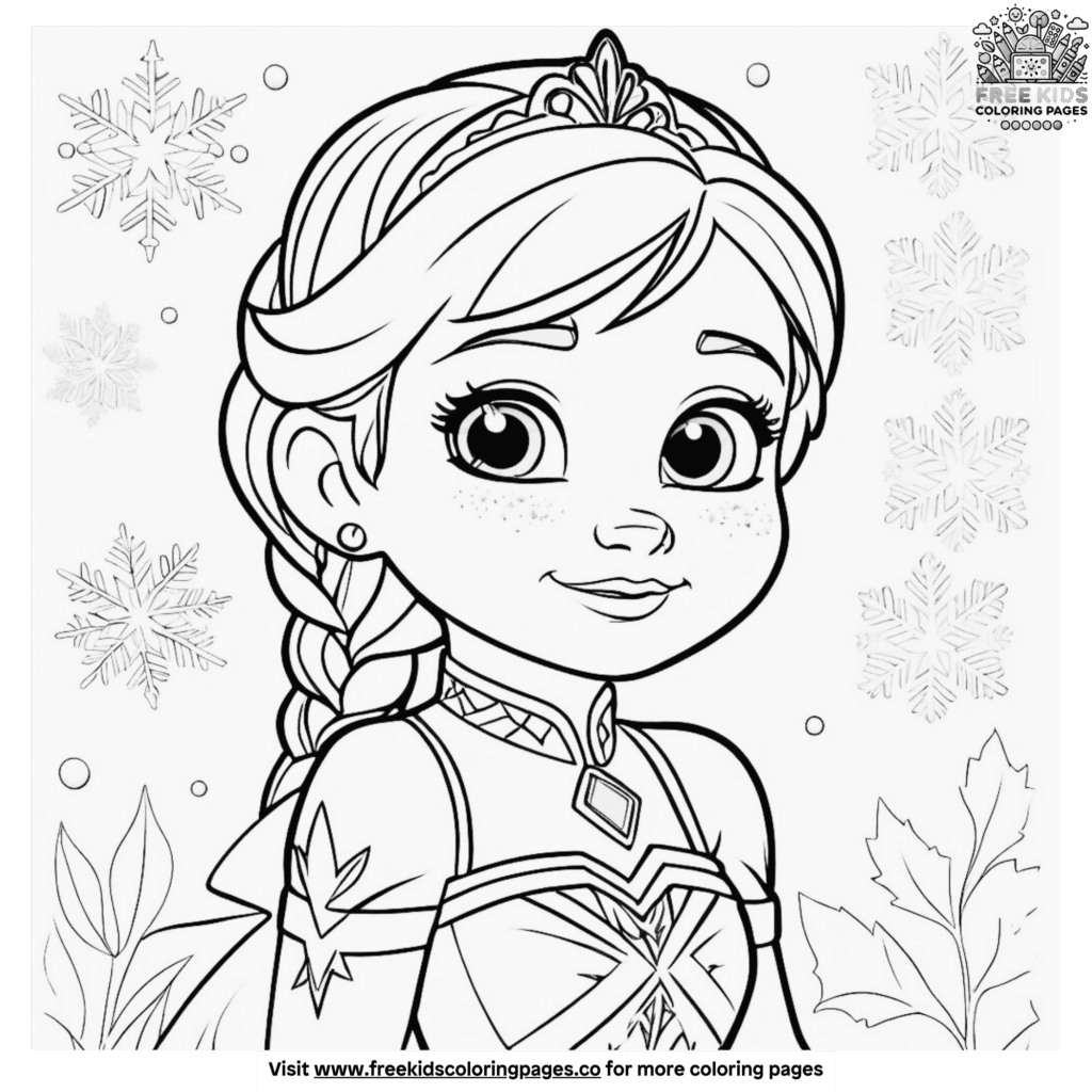 Baby frozen coloring pages