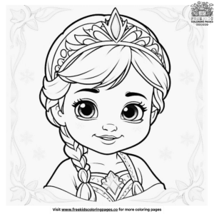 Cute Baby Frozen Coloring Pages