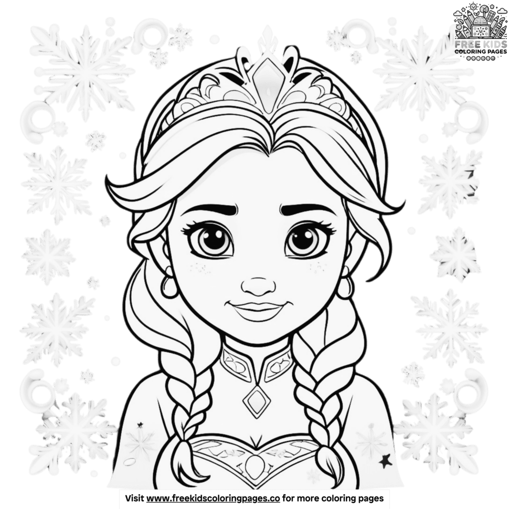 Charming Baby Frozen Coloring Pages