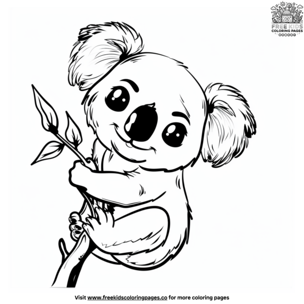 Baby Koala Coloring Pages