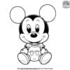 Adorable Baby Mickey Mouse Coloring Pages