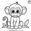 Playful Baby Monkey Coloring Pages