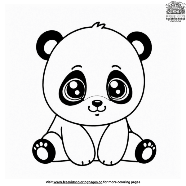 Cuddly baby panda coloring pages