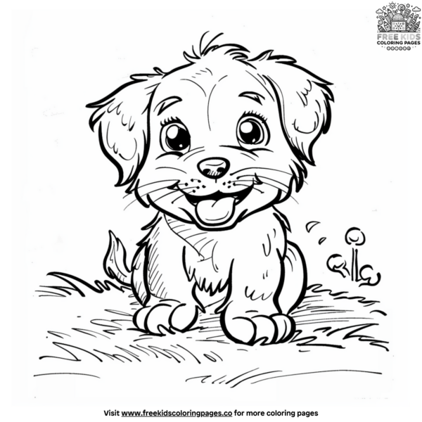 Baby Puppy Coloring Pages