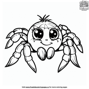 Baby spider coloring pages