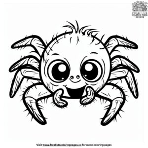 Sweet baby spider coloring pages