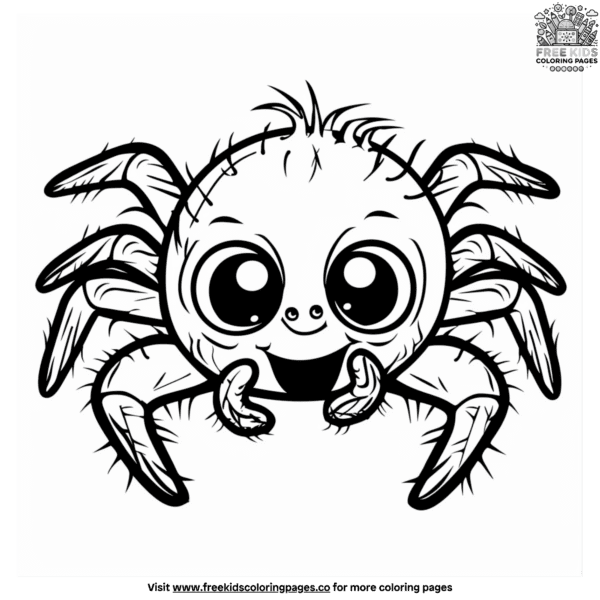 Sweet baby spider coloring pages