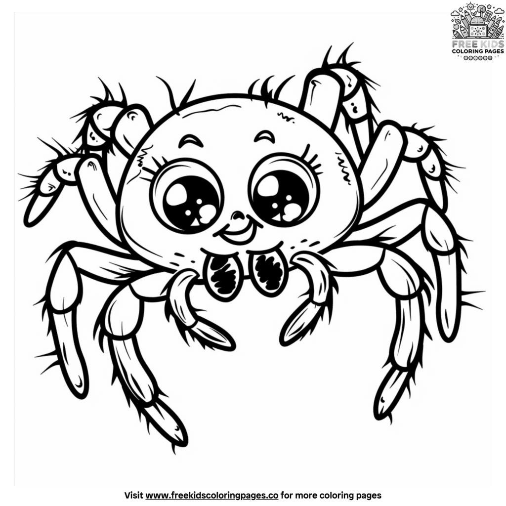 Baby spider coloring pages