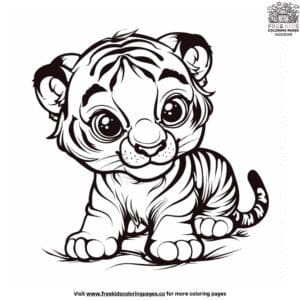 Cute Baby Tiger Coloring Pages