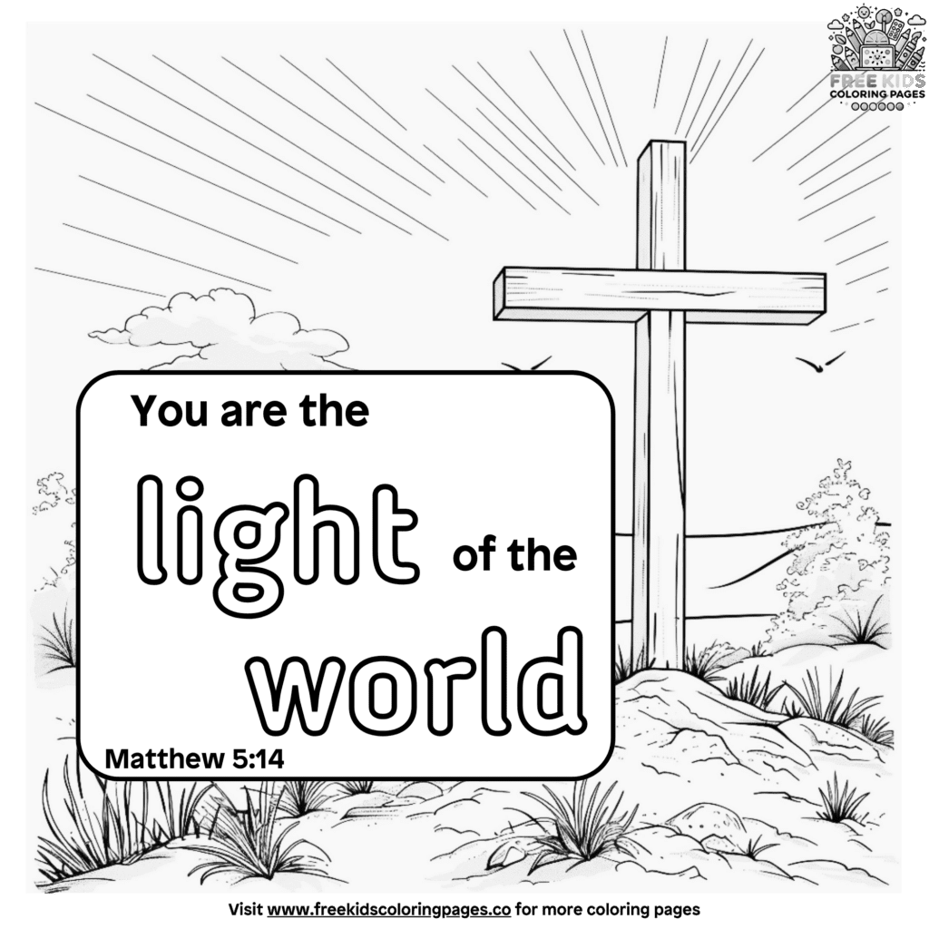 Adorable Bible Verse Coloring Pages For Preschoolers