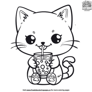 Boba Cat Coloring Pages