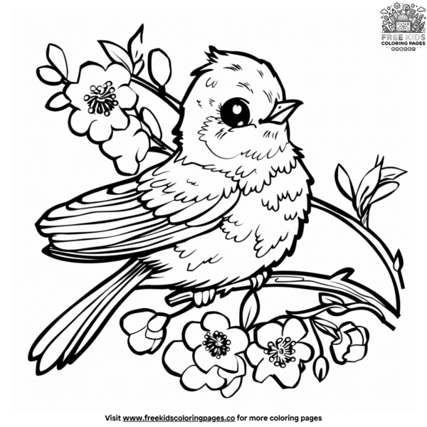 Stunning cute bird coloring pages: perfect for little artists