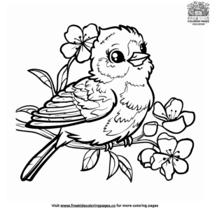 Adorable cute bird coloring pages: perfect for little artists