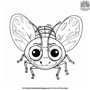 Scary eyes bug coloring pages