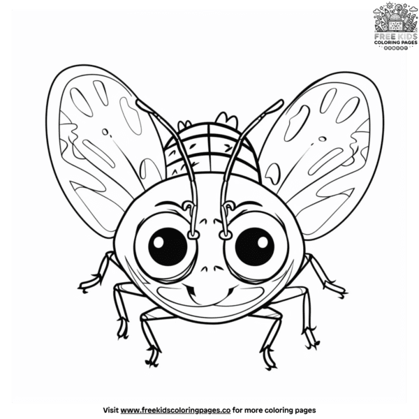 Scary eyes bug coloring pages