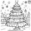 Cute Christmas Tree Coloring Pages