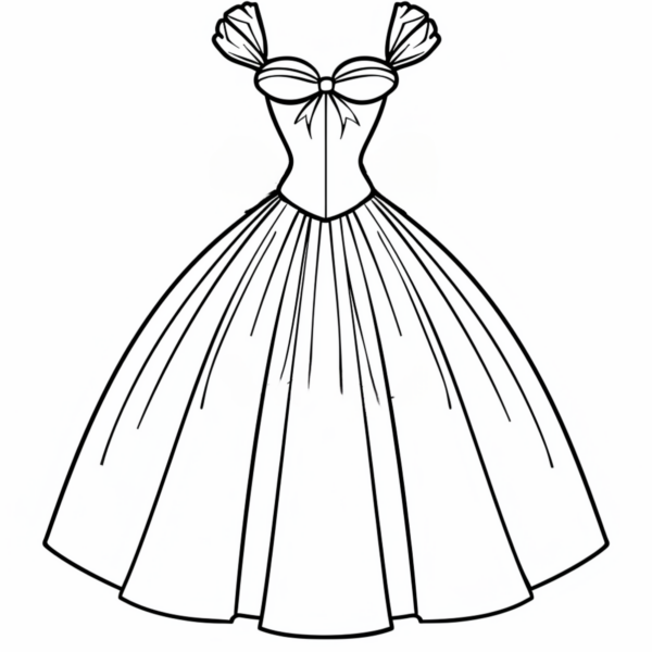 Cute Dress Coloring Pages