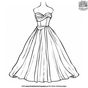 Flowing Tube Dress Coloring Pages