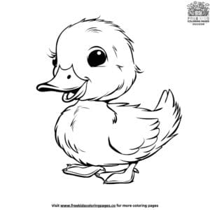 Quacking Duck Coloring Pages