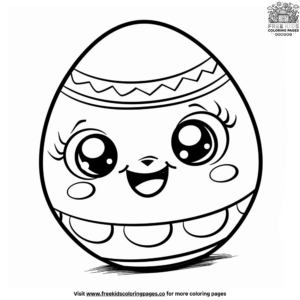 Cute Easter egg designs with bunnies and chicks for kids to color.