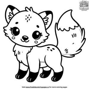 Charming cute fox coloring pages