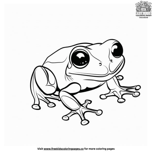 Cute frog coloring pages for kids