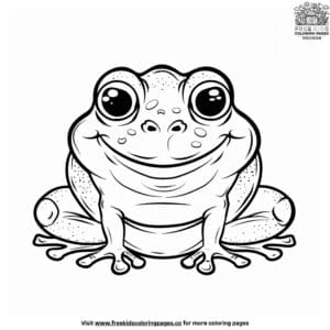 Charming frog coloring pages for kids