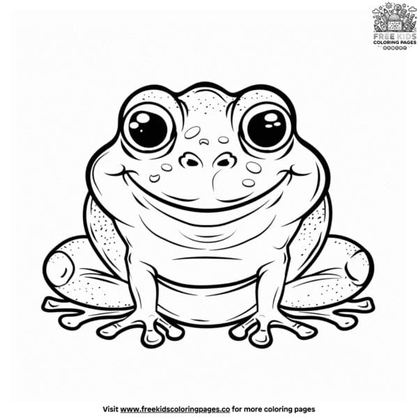 Charming frog coloring pages for kids