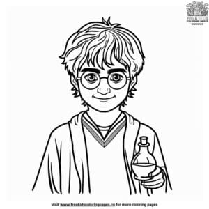 Cute Harry Potter Animation Coloring Pages