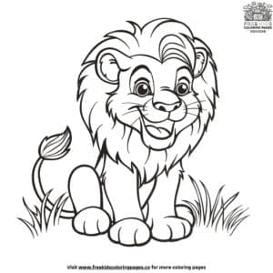 Cute lion coloring pages