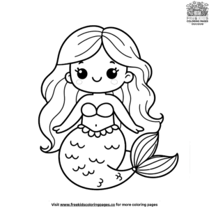 Lovely mermaid coloring pages