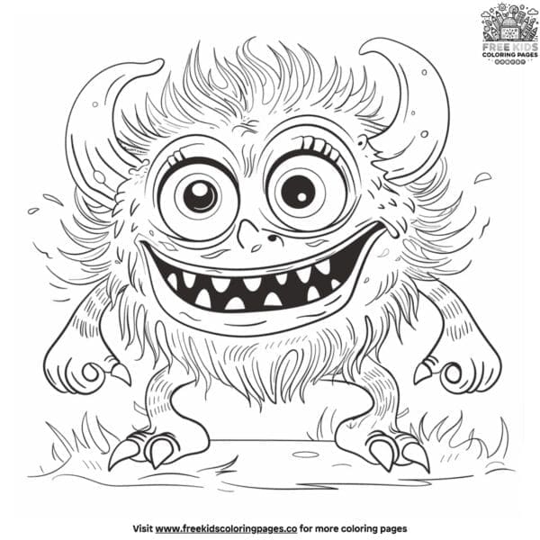 Cute monster coloring pages